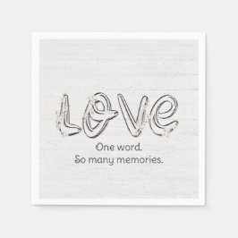 Guardanapo De Papel Aniversário Almond Blossom Texto de Amor