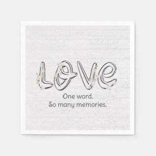 Guardanapo De Papel Aniversário Almond Blossom Texto de Amor