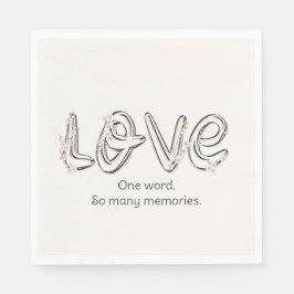 Guardanapo De Papel Aniversário Almond Blossom Texto de Amor