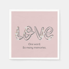 Guardanapo De Papel Aniversário Almond Blossom Texto de Amor