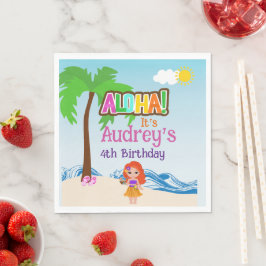 Guardanapo De Papel Aniversário Aloha Luau
