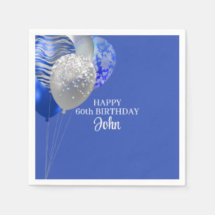 Guardanapo De Papel Aniversário Azul do Homem 