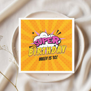 Guardanapo De Papel Aniversário bonito de super-heróis da revista em q