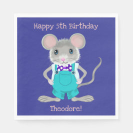 Guardanapo De Papel Aniversário bonito e elegante do rato