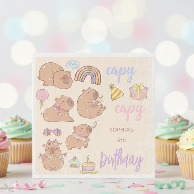 Guardanapo De Papel Aniversário capy capy (Criador carregado)