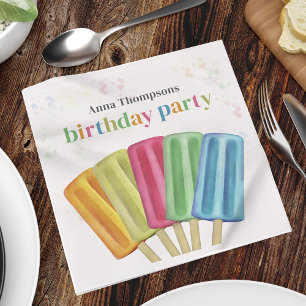 Guardanapo De Papel Aniversário Colorida Picles Simples Fresco Verão