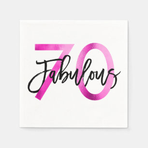 Guardanapo De Papel Aniversário cor-de-rosa chique elegante moderno