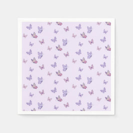 Guardanapo De Papel Aniversário da Borboleta Roxa