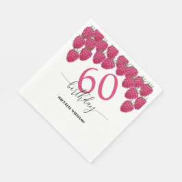 Guardanapo De Papel Aniversário da Caligrafia por Aquarela Rosa