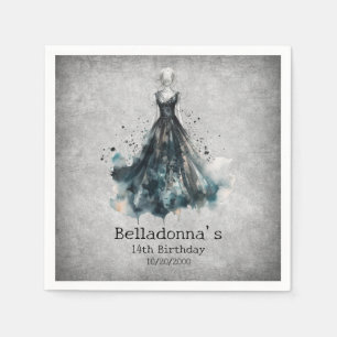 Guardanapo De Papel Aniversário da Garota Gótica