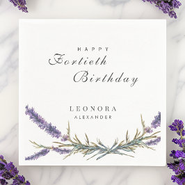 Guardanapo De Papel Aniversário da Lavanda de Aquarela