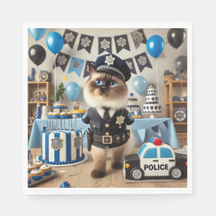 Guardanapo De Papel Aniversário da Polícia