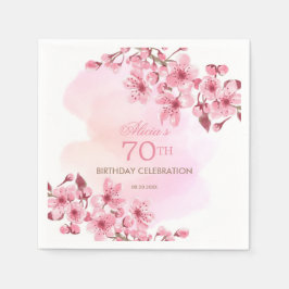 Guardanapo De Papel Aniversário da primavera Sakura Cherry Blossom Pin