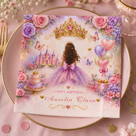 Guardanapo De Papel Aniversário da Princesa do Jardim Real Personaliza