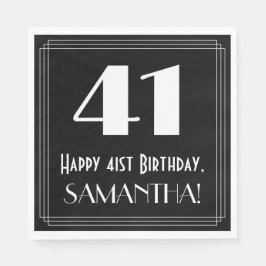 Guardanapo De Papel Aniversário da rua ~ Arte Deco Inspirou "41", Nome