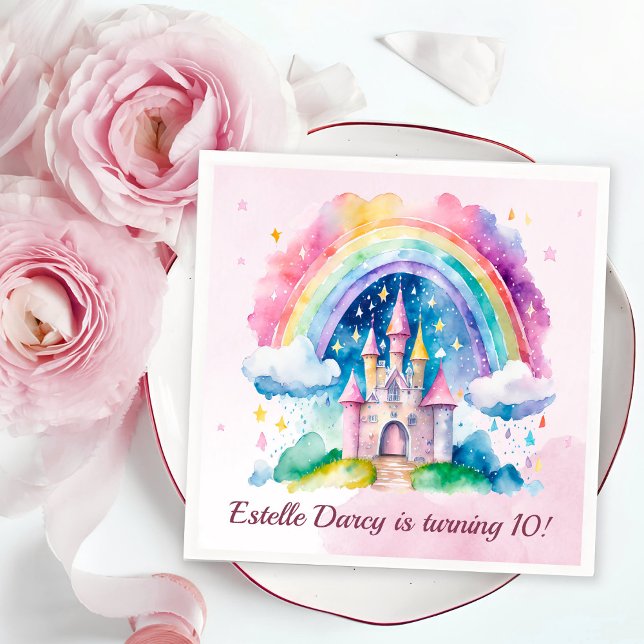 Guardanapo De Papel Aniversário das Meninas do Castelo de Cute (Criador carregado)