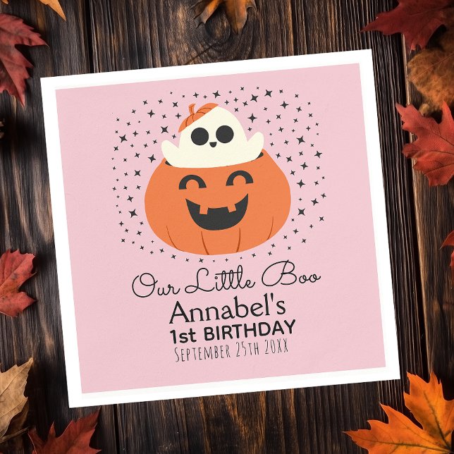 Guardanapo De Papel Aniversário das Meninas do Halloween Boo Ghost (Criador carregado)