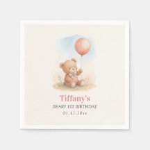 Aniversário de 1º Ano da Menina Beary Urso de Pelú