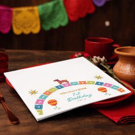 Guardanapo De Papel Aniversário de 1º Ano do Cactus da Festa Mexicana