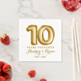 Guardanapo De Papel Aniversário de 10 anos Personalizado
