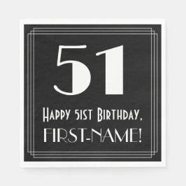 Guardanapo De Papel Aniversário de 15000ruas ~ Arte Deco Inspira "51",