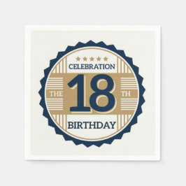 Guardanapo De Papel Aniversário de 18 anos