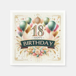 Guardanapo De Papel Aniversário de 18 anos