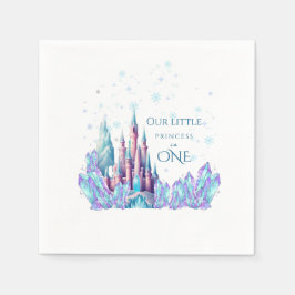 Guardanapo De Papel Aniversário de 1 ano Cartoon Castle Frozen Primeir