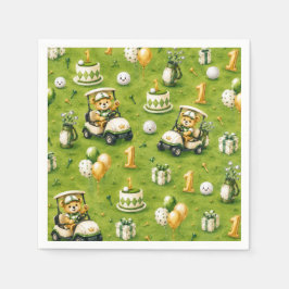 Guardanapo De Papel Aniversário de 1 ano de golfe