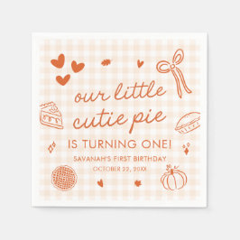 Guardanapo De Papel Aniversário de 1 ano do A Little Cutie Pie Desenha