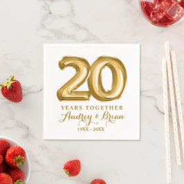 Guardanapo De Papel Aniversário de 20 anos Personalizado