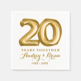 Guardanapo De Papel Aniversário de 20 Personalizado