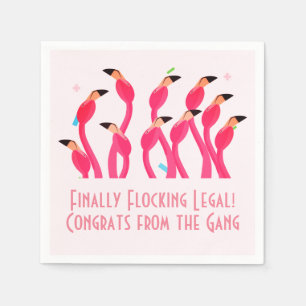 Guardanapo De Papel Aniversário de 21 anos Finalmente Flamingos Legais