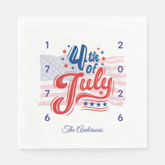 Guardanapo De Papel Aniversário de 250 anos do 4 de julho dos EUA