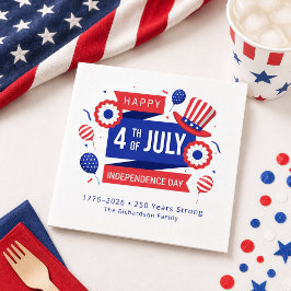 Guardanapo De Papel Aniversário de 250 anos do 4 de Julho Família
