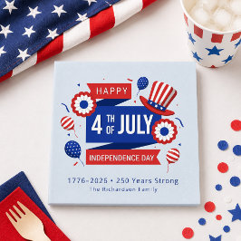 Guardanapo De Papel Aniversário de 250 anos do 4 de Julho Família