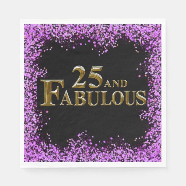 Guardanapo De Papel Aniversário de 25 anos (Frente)