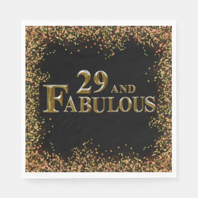 Guardanapo De Papel Aniversário de 29 anos (Frente)