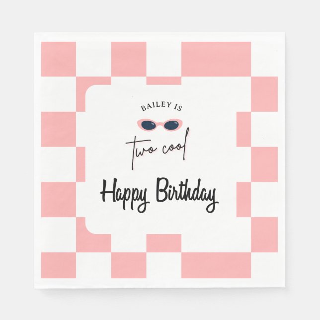 Guardanapo De Papel Aniversário de 2 anos Too Cool  (Frente)