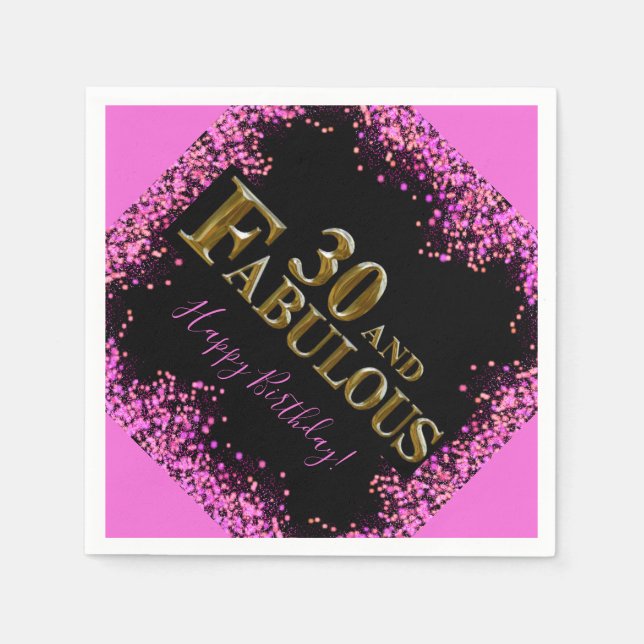 Guardanapo De Papel Aniversário de 30 anos (Frente)