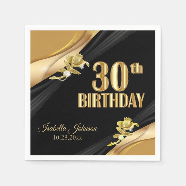 Guardanapo De Papel Aniversário de 30 anos (Frente)