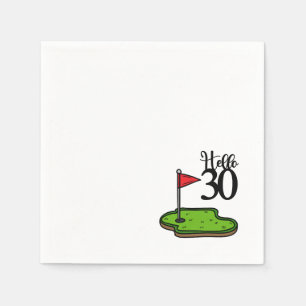 Guardanapo De Papel Aniversário de 30 anos de golfe Par tee trinta