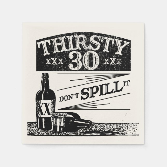 Guardanapo De Papel aniversário de 30 anos Napkins (Frente)