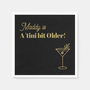 Guardanapo De Papel Aniversário de 30 anos Personalizado Martini Napki