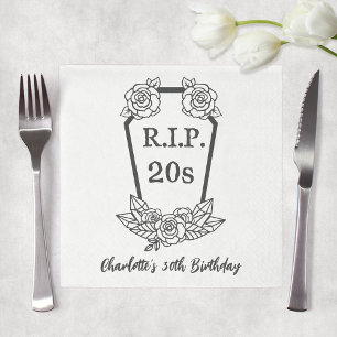 Guardanapo De Papel aniversário de 30 anos Rip 20s Partido Rosa Coffin