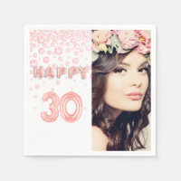 aniversário de 30 anos rosa - foto branca dourada