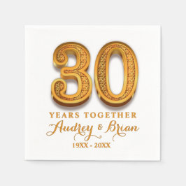 Guardanapo De Papel Aniversário de 30 Personalizado