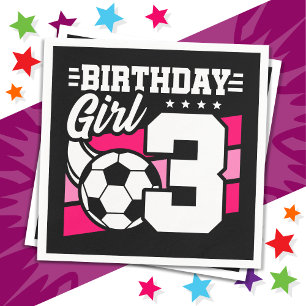 Guardanapo De Papel aniversário de 3 anos De Festa De Futebol De 3 Ano