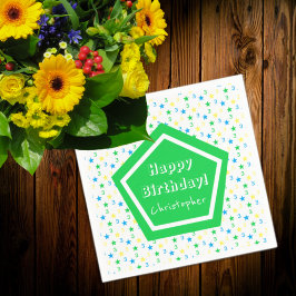 Guardanapo De Papel Aniversário de 3 anos de Garras Coloridas