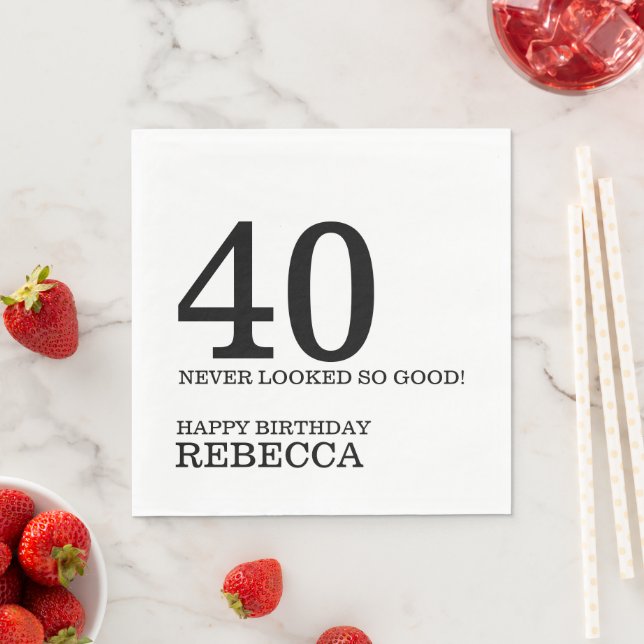 Guardanapo De Papel aniversário de 40 anos (Insitu)